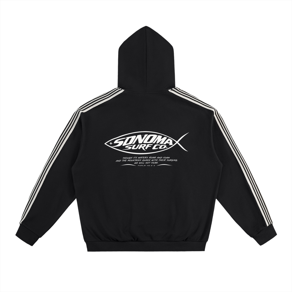 Side Stripe Drop-Shoulder Hoodie