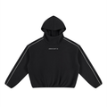 Unisex Boxy Piping Fleece Hoodie