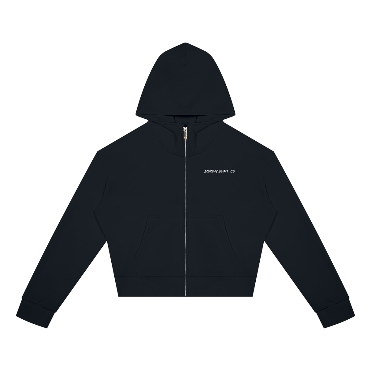 Women's Crop Full Zip Hoodie