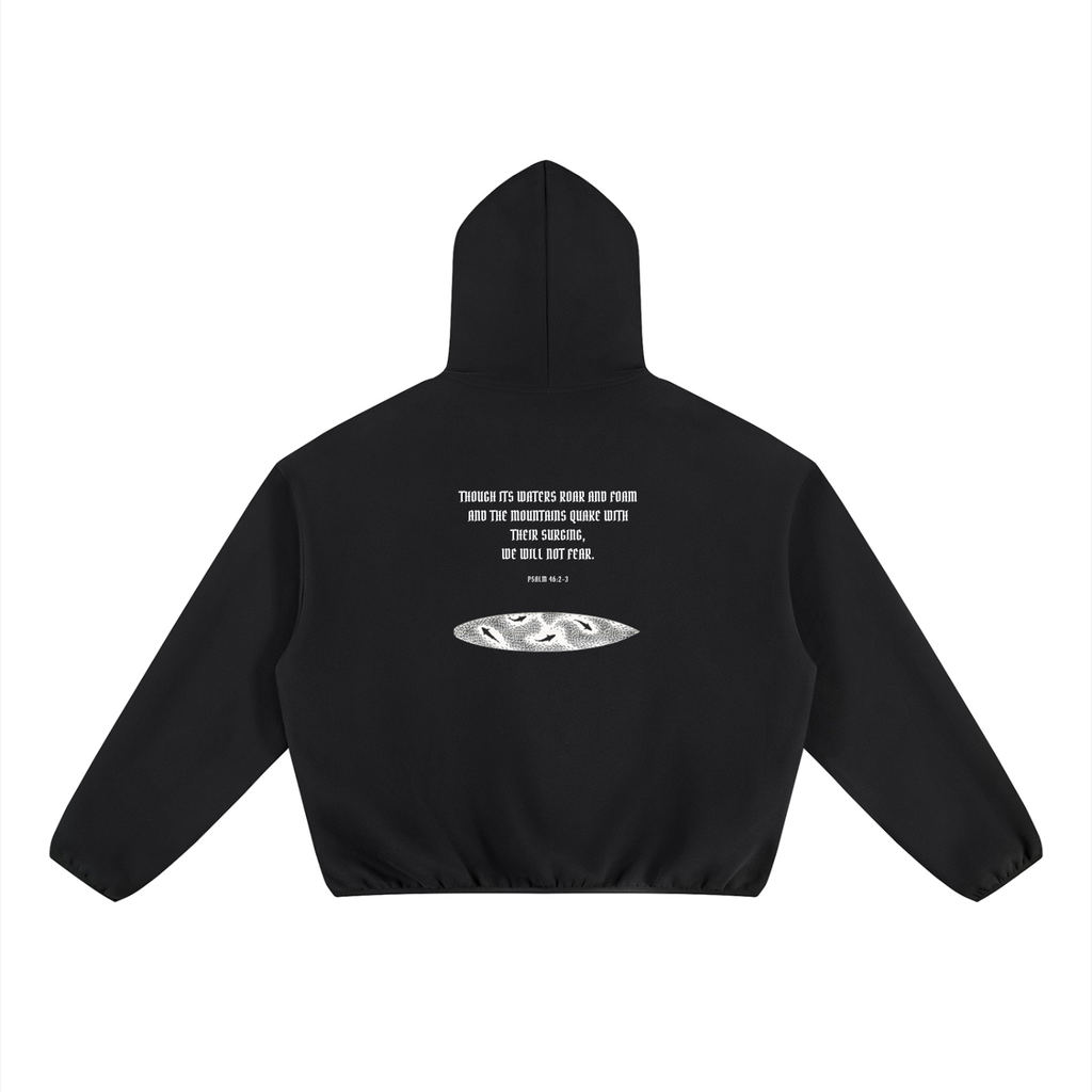 Unisex Boxy Piping Fleece Hoodie