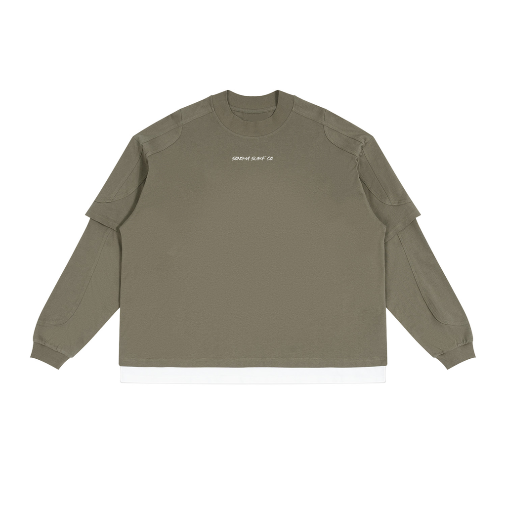 Unisex Paneled Layer Color Block T-Shirt