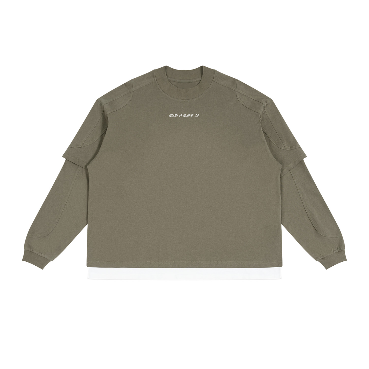 Unisex Paneled Layer Color Block T-Shirt