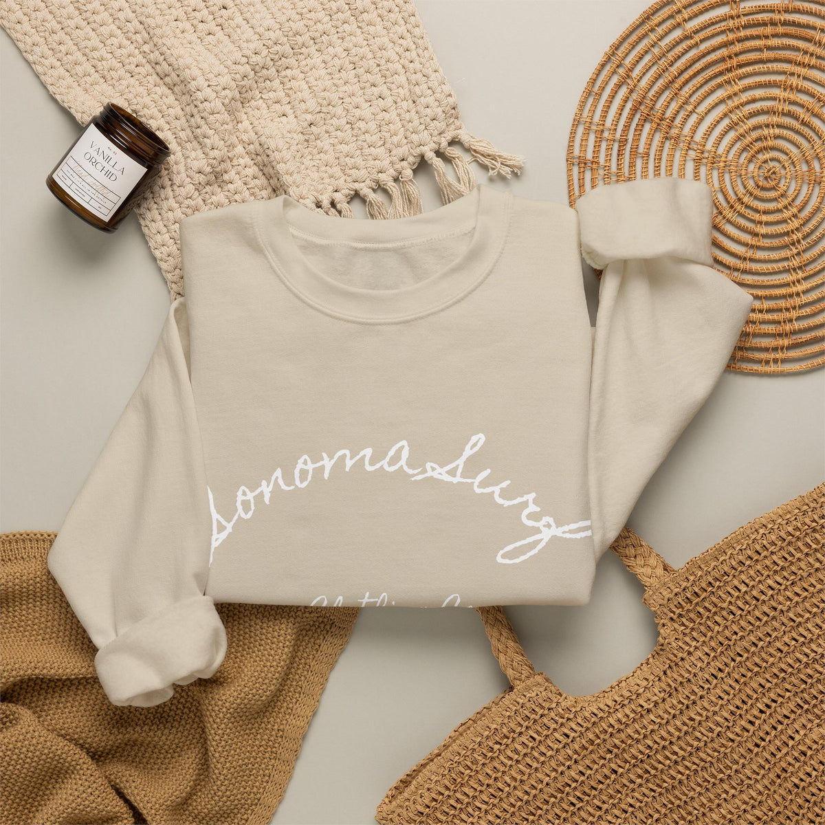 Classic White Crewneck Sweatshirt