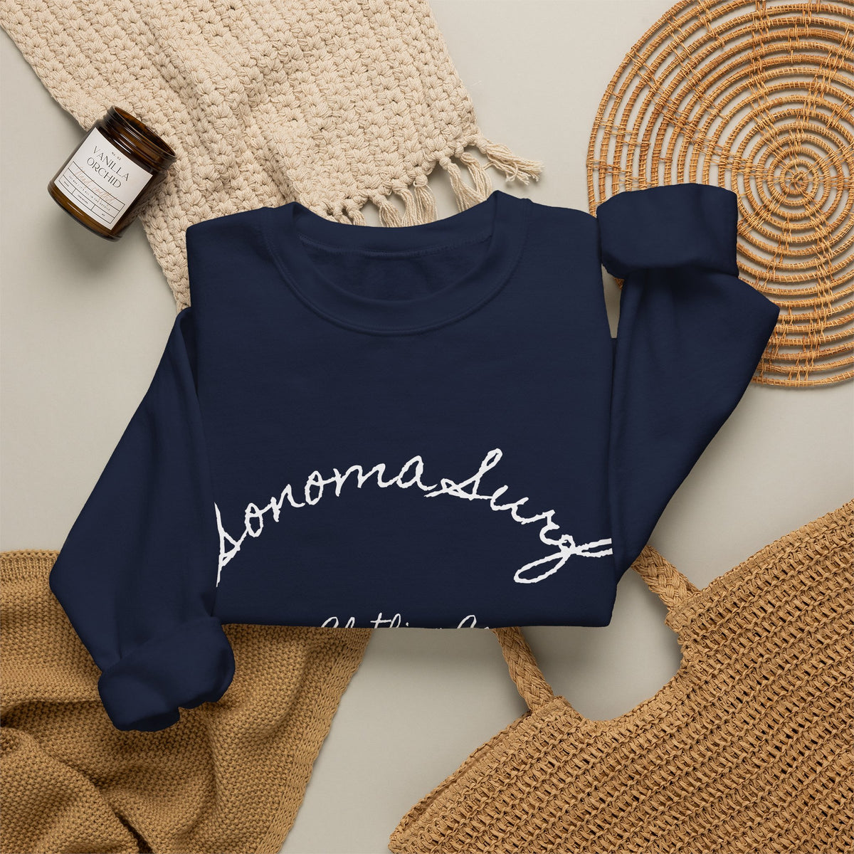 Classic White Crewneck Sweatshirt