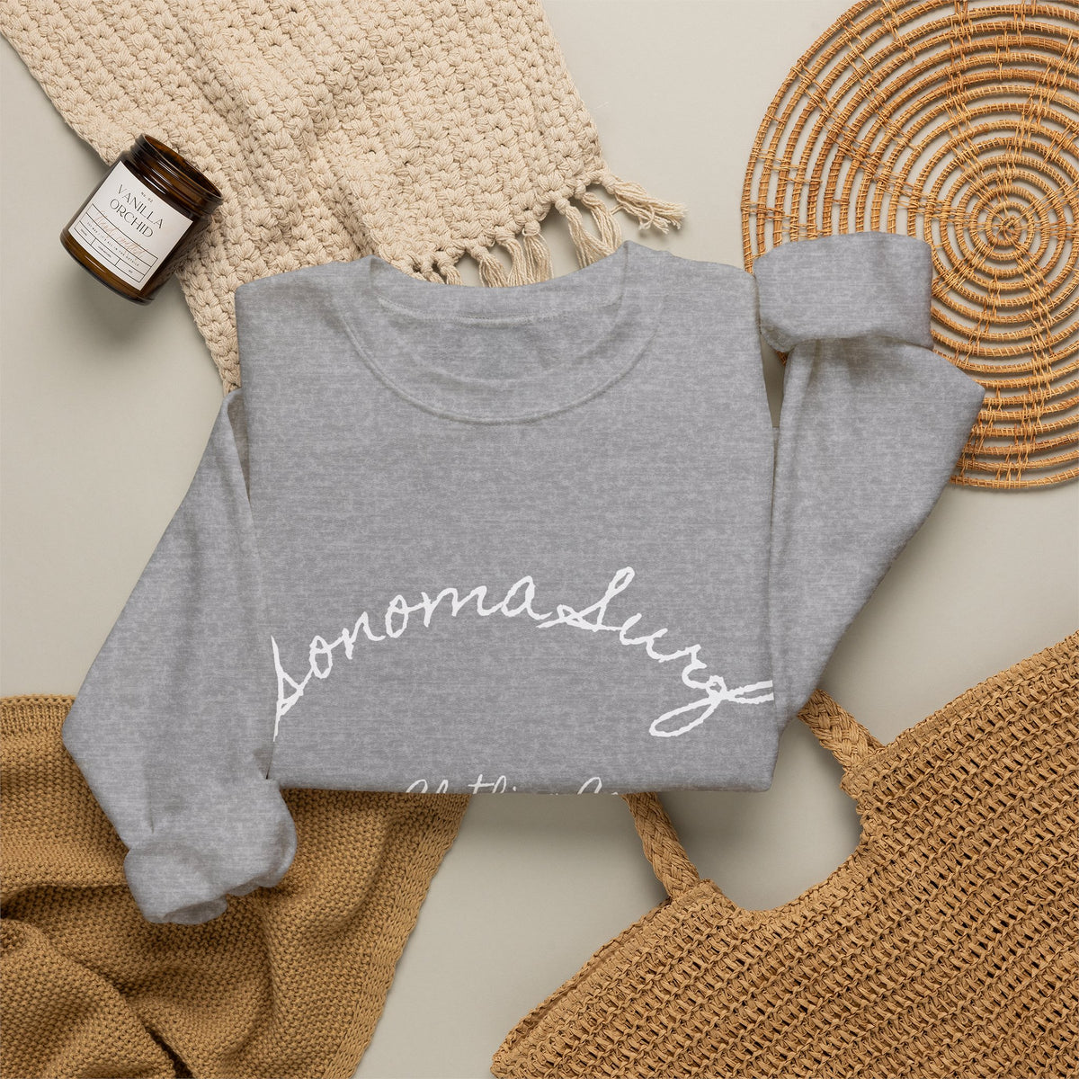 Classic White Crewneck Sweatshirt