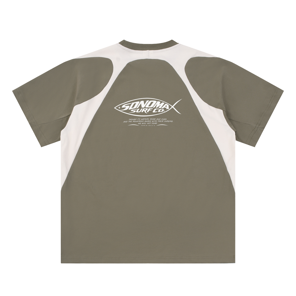 Men's Contrast Panel Cotton T-Shirt