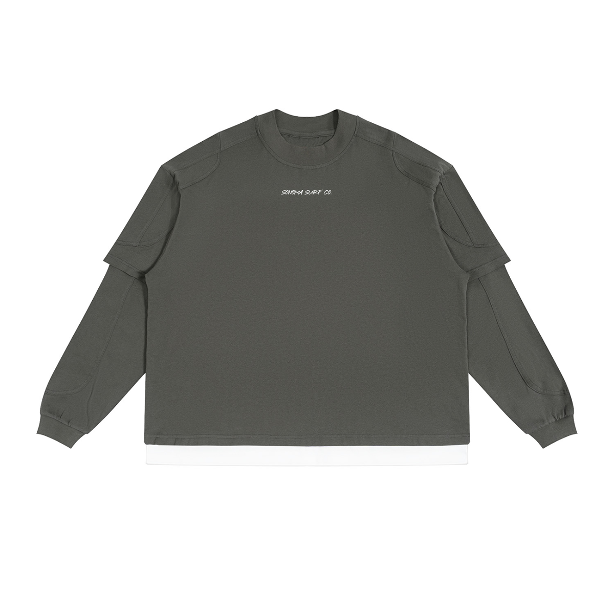 Unisex Paneled Layer Color Block T-Shirt