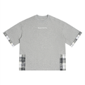 Unisex Plaid Paneled T-Shirt