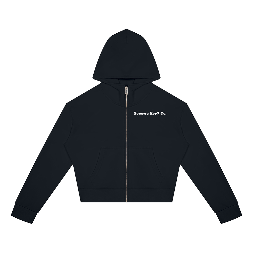 Women's Crop Full Zip Hoodie