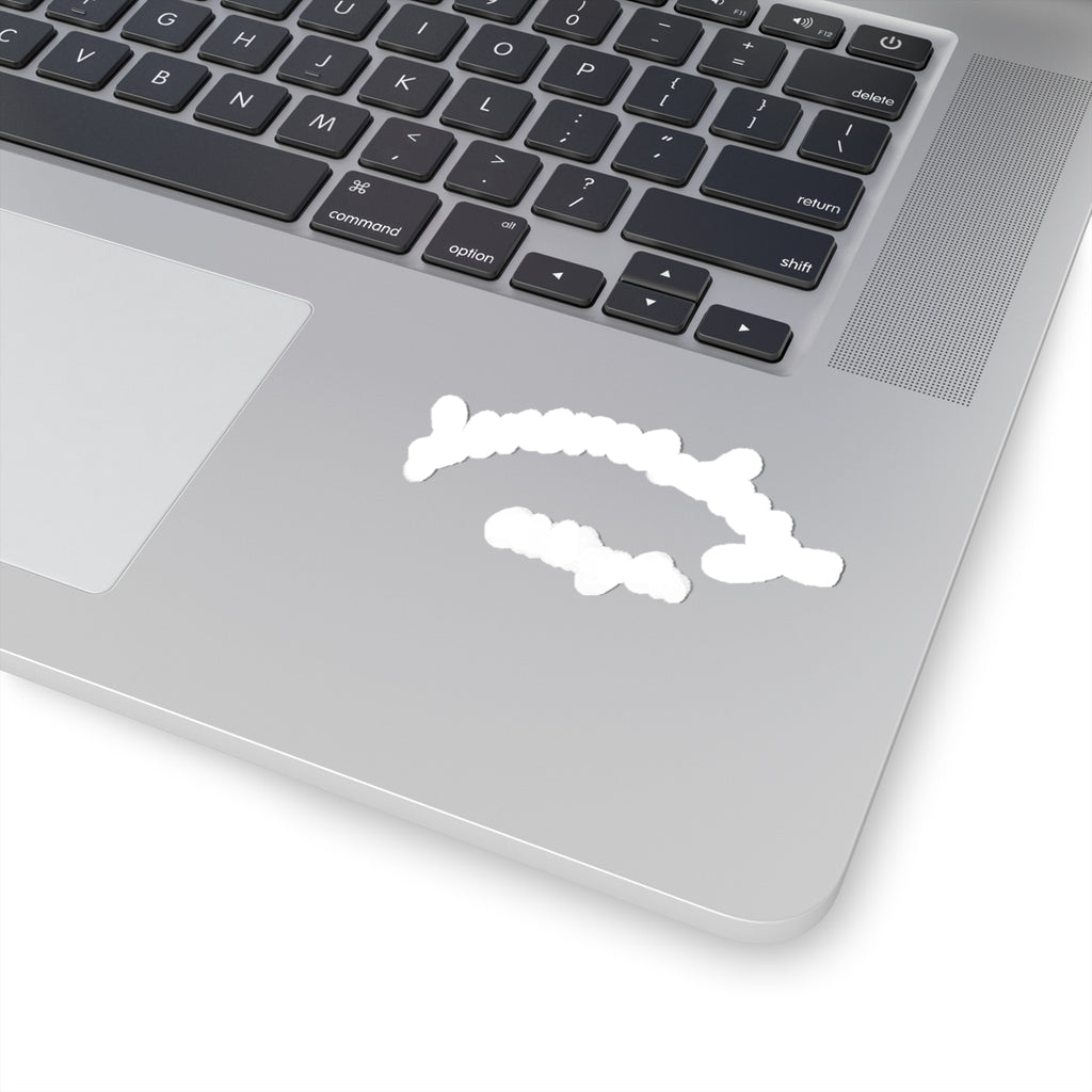 Handwritten Script Kiss-Cut Sticker – Minimal Laptop Decal