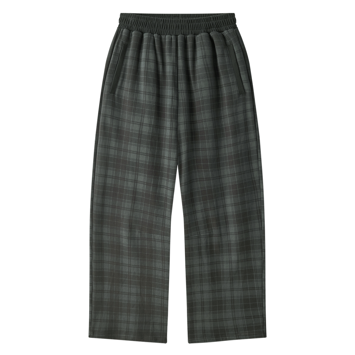 Men's Plaid Straight Leg Pants