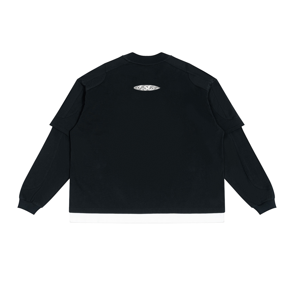 Unisex Paneled Layer Color Block T-Shirt
