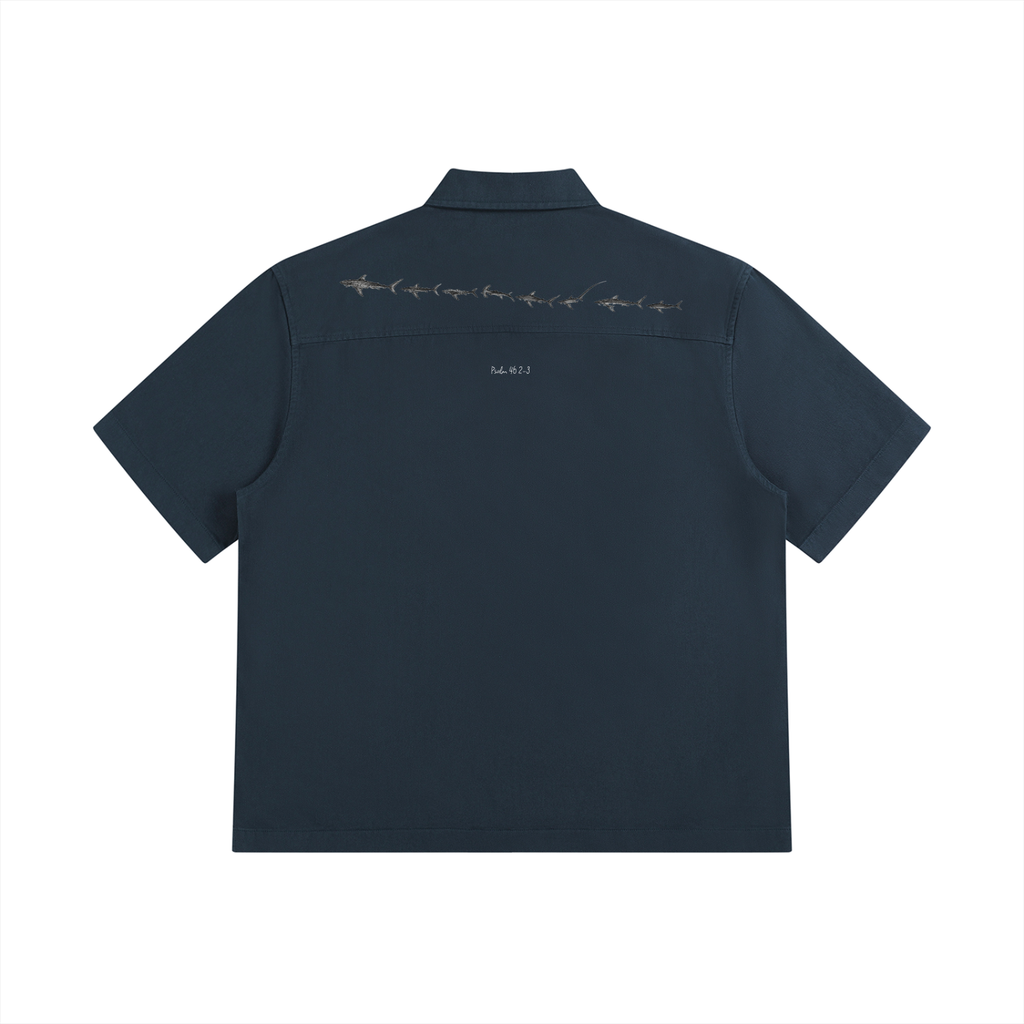 Unisex Boxy Short Sleeve Collared Shirt