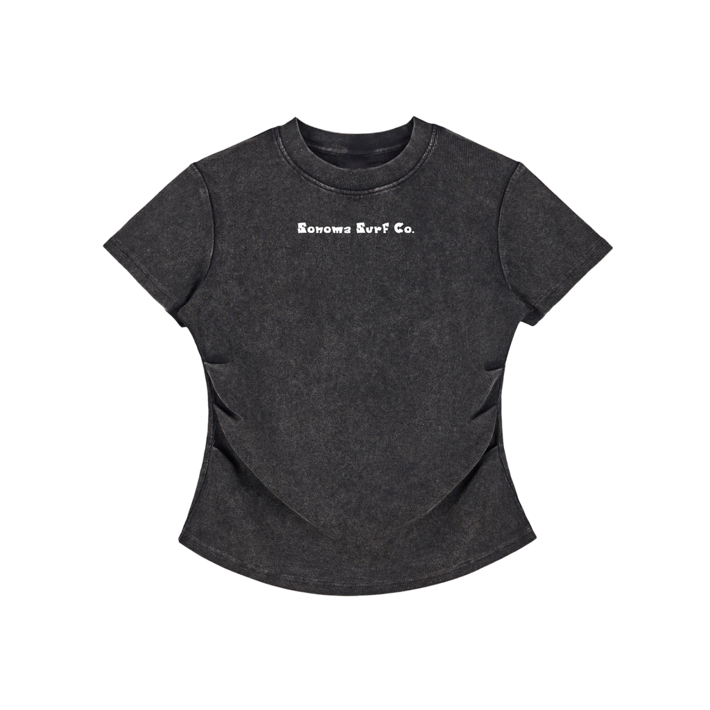 Vintage Washed Bodycon Cotton T-Shirt