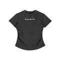 Vintage Washed Bodycon Cotton T-Shirt