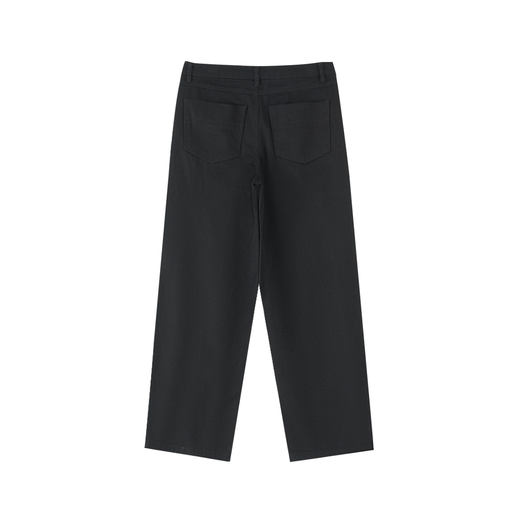 Heavyweight Cotton 'Shark Line'  Straight-Leg Pants