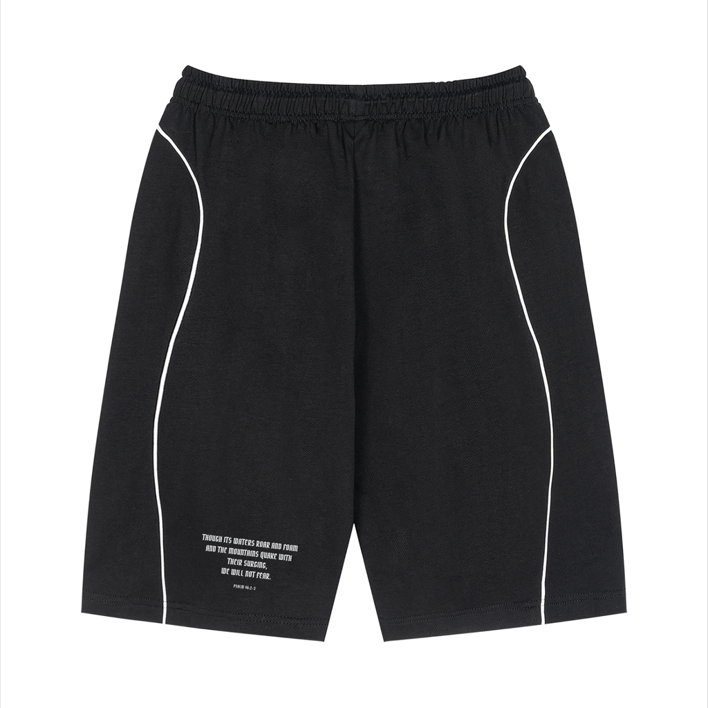 Unisex Piping Drawstring Shorts