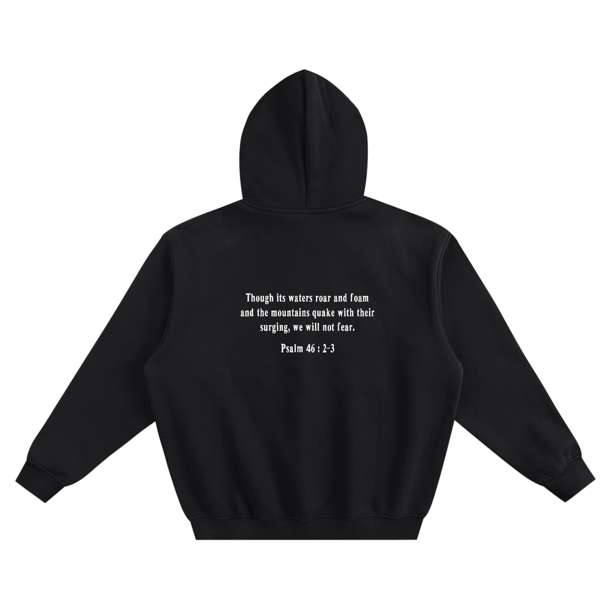 Embroidered Verse Fleeced Boxy Hoodie