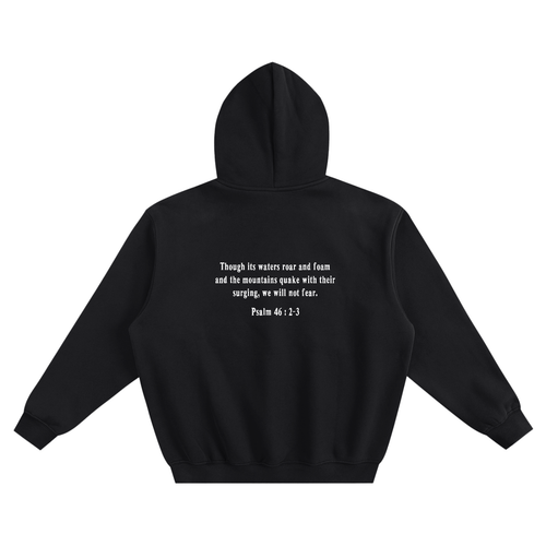 Embroidered Verse Fleeced Boxy Hoodie