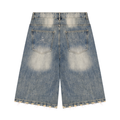 Men's Distressed Shark Denim Shorts