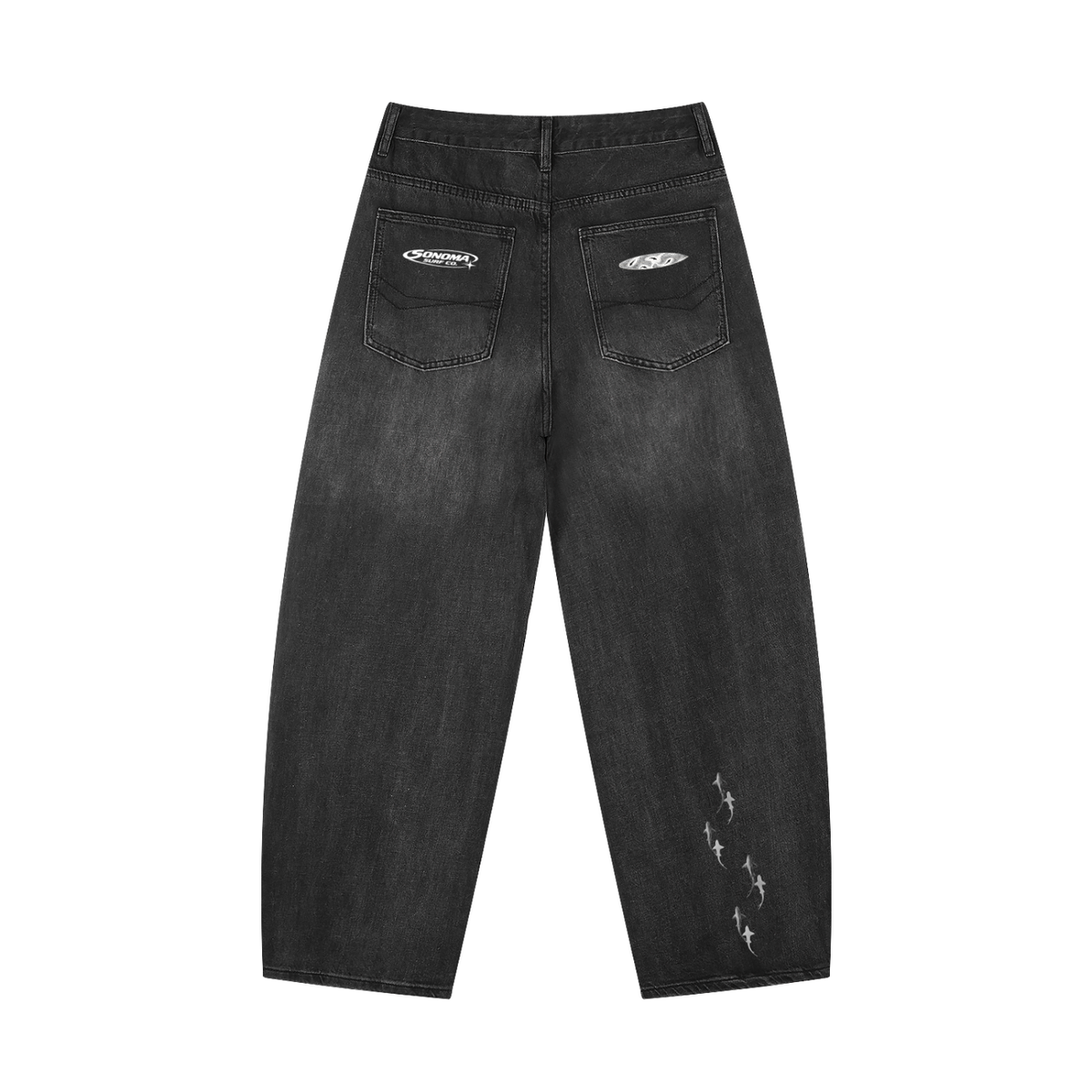 Men's Sunfade Vintage Wash Barrel Leg Jeans