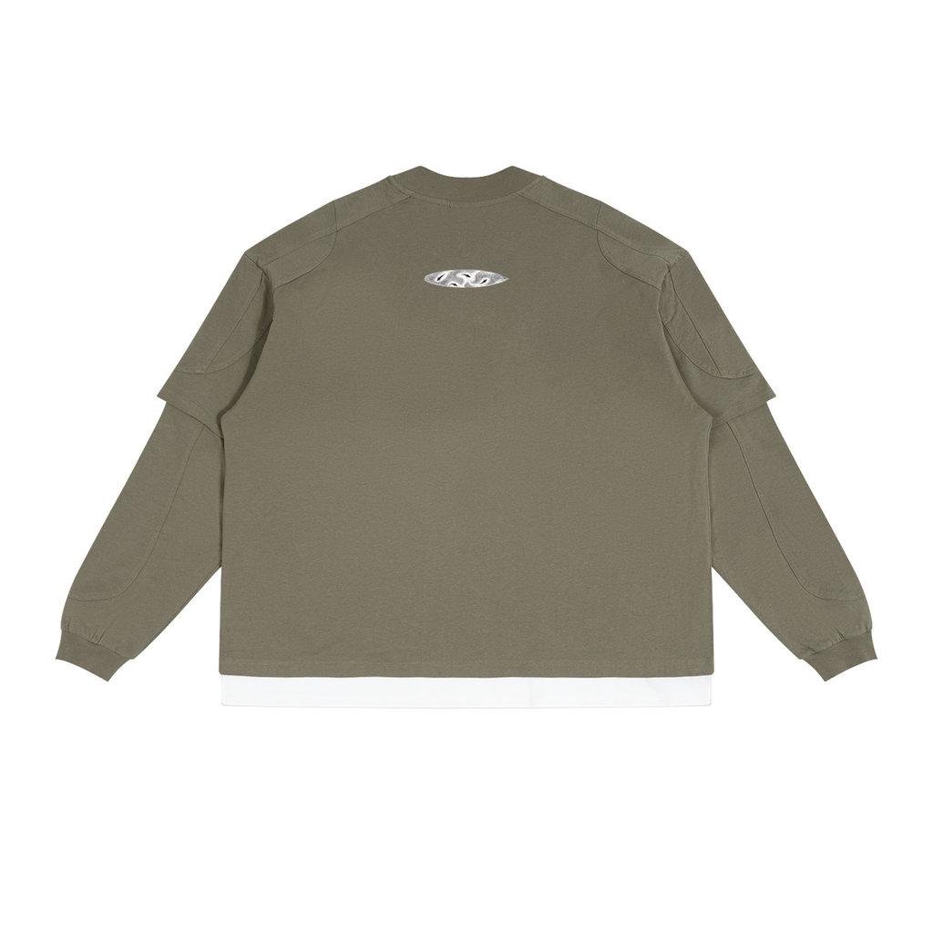 Unisex Paneled Layer Color Block T-Shirt