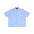 Striped Boxy Short Sleeve Collared Shirt