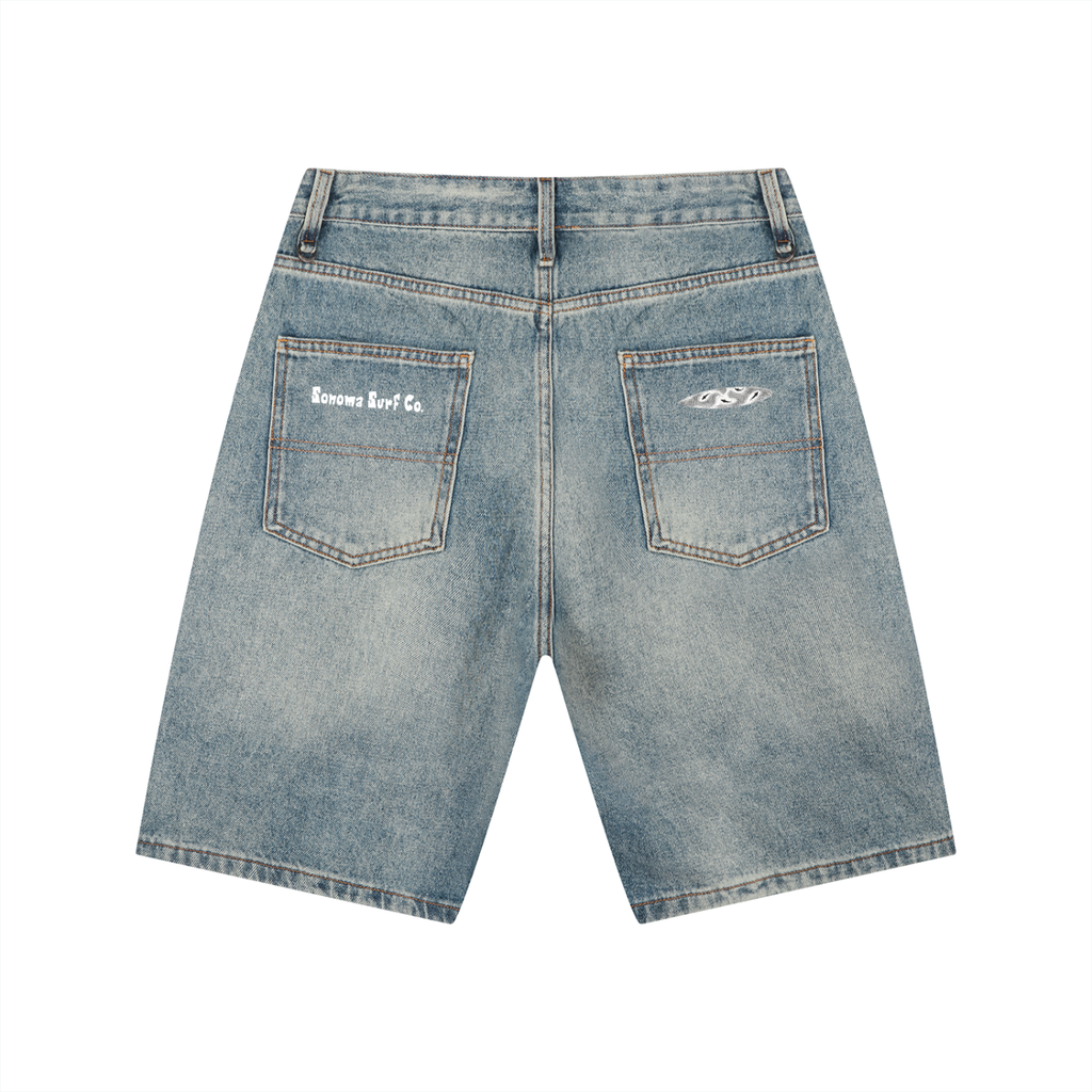 Men's Vintage Wash Denim Shorts
