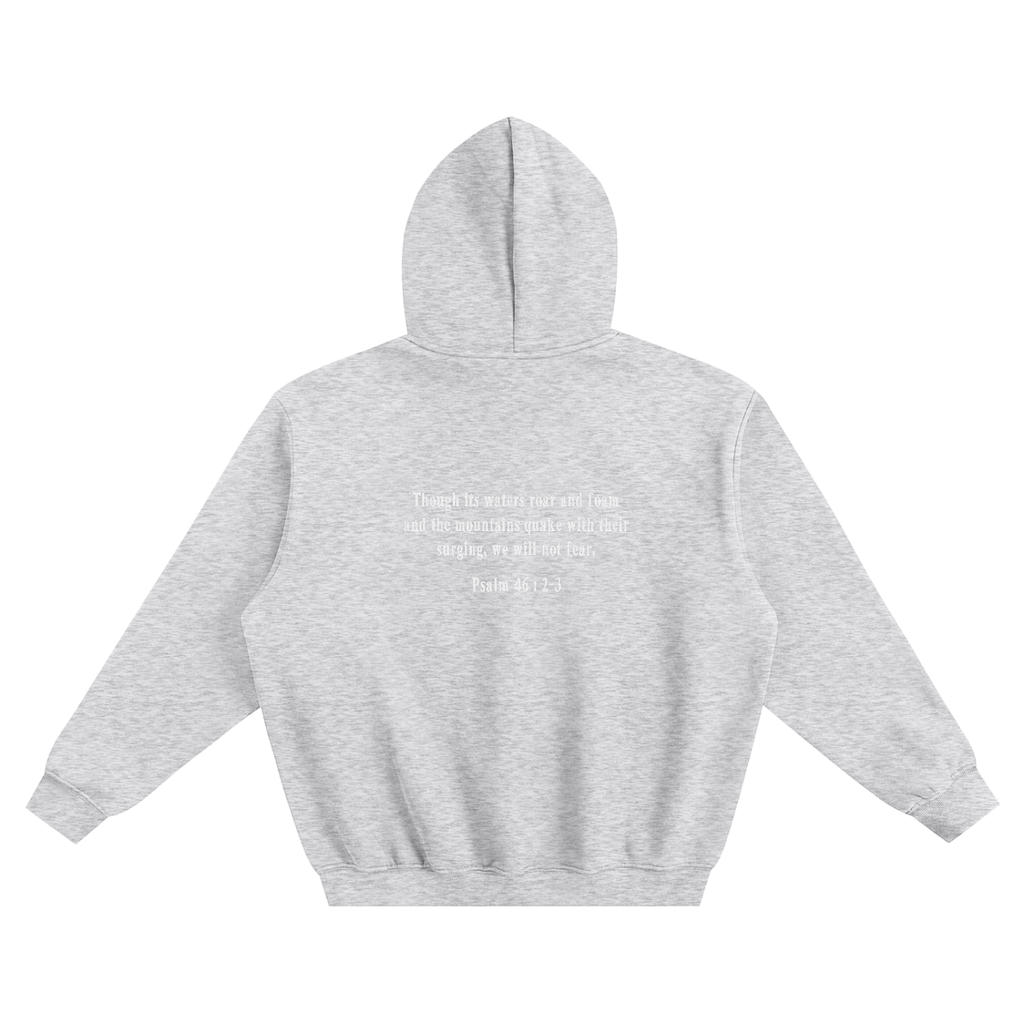 Embroidered Verse Fleeced Boxy Hoodie