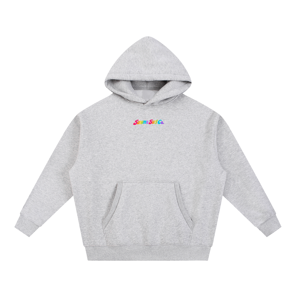 Men's "Sonoma Rainbow Fish" Oversized Boxy Fit Fleece Hoodie