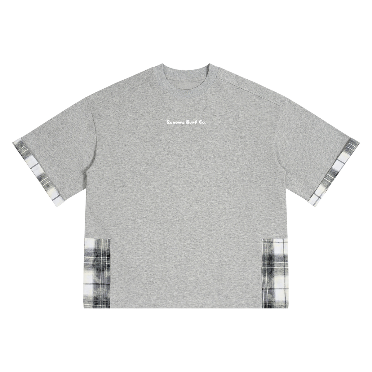 Men's Sonoma Surf Plaid Paneled T-Shirt