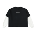 Men's Layered Contrast Sleeve Cotton T-Shirt