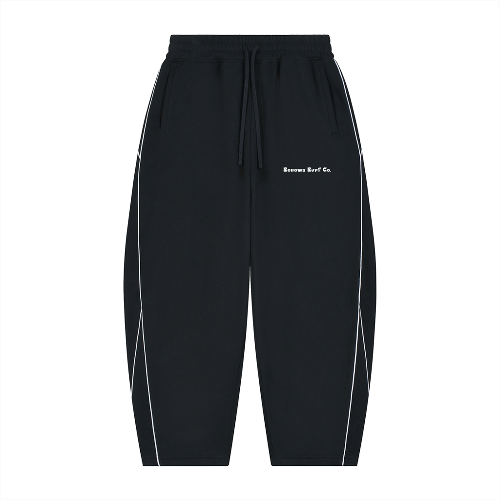 Unisex Piping Fleece Barrel Leg Sweatpants