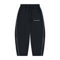 Unisex Piping Fleece Barrel Leg Sweatpants