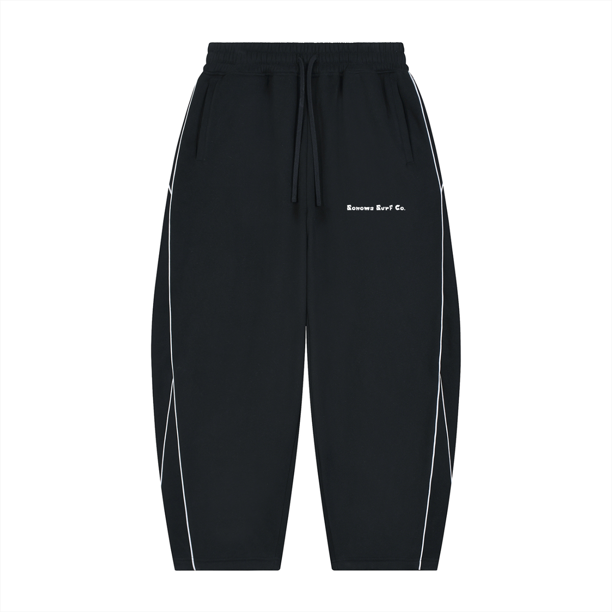 Unisex Piping Fleece Barrel Leg Sweatpants