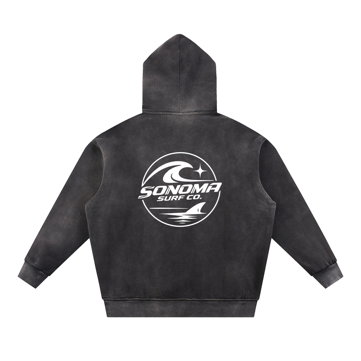 Sun Fade Contrast Tape Fleece Hoodie
