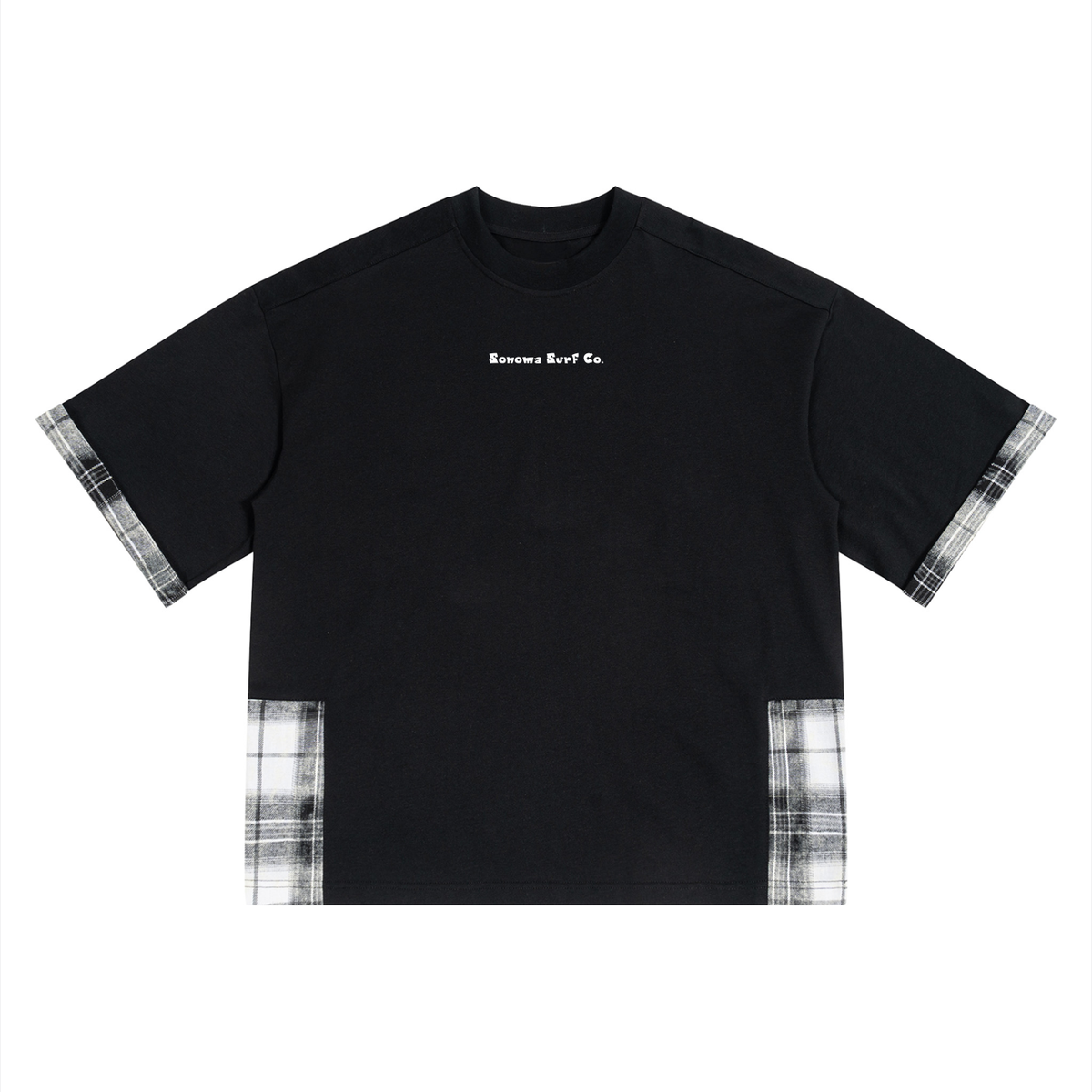 Men's Sonoma Surf Plaid Paneled T-Shirt