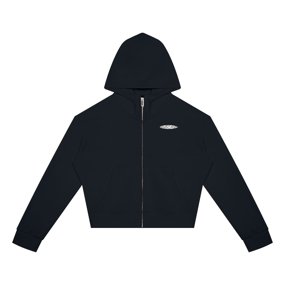 Women's Crop Full Zip Hoodie