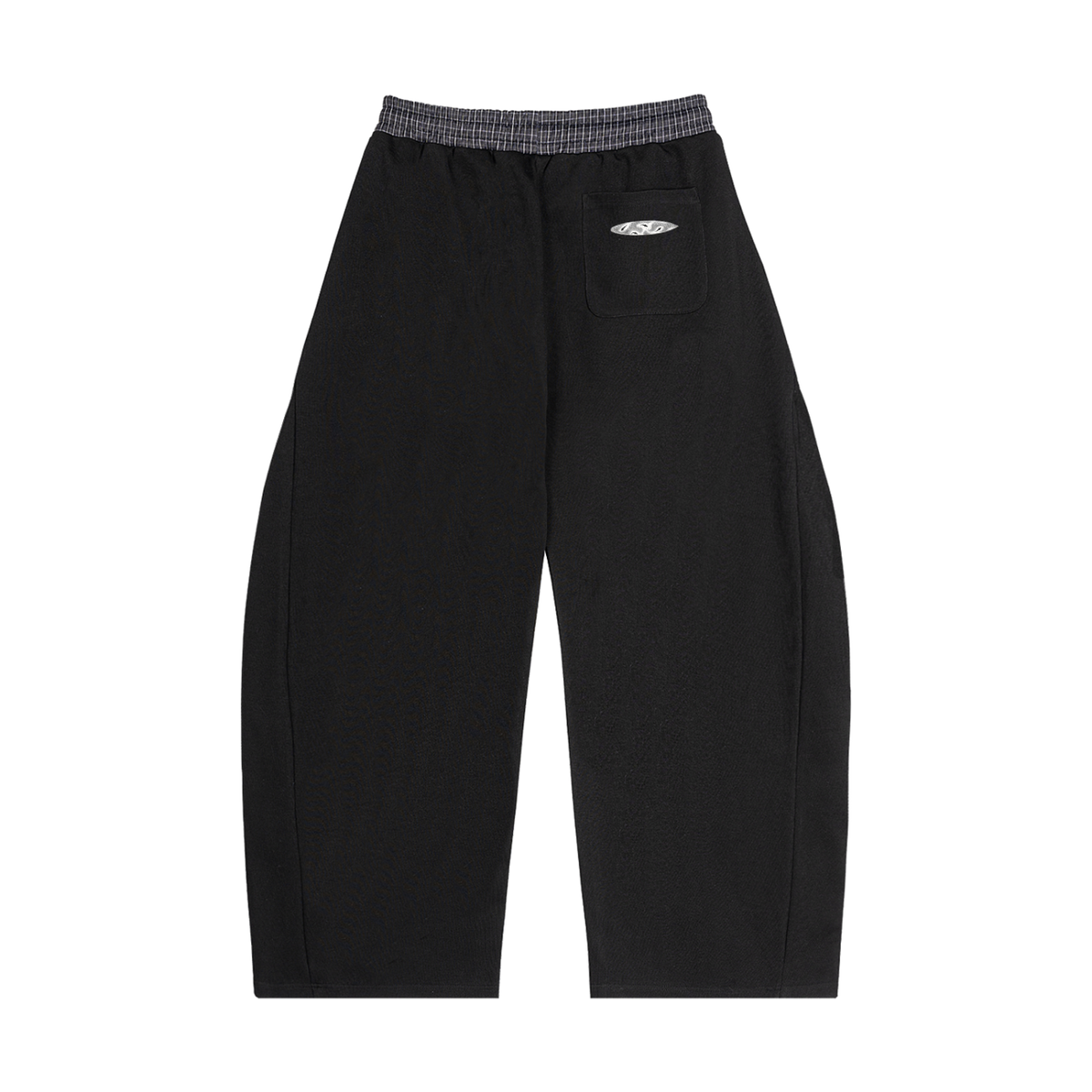 Plaid Waistband Barrel Sweatpants