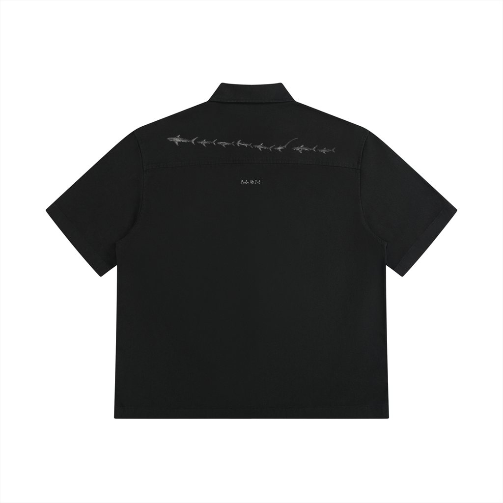 Unisex Boxy Short Sleeve Collared Shirt