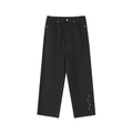 Heavyweight Cotton 'Shark Line'  Straight-Leg Pants