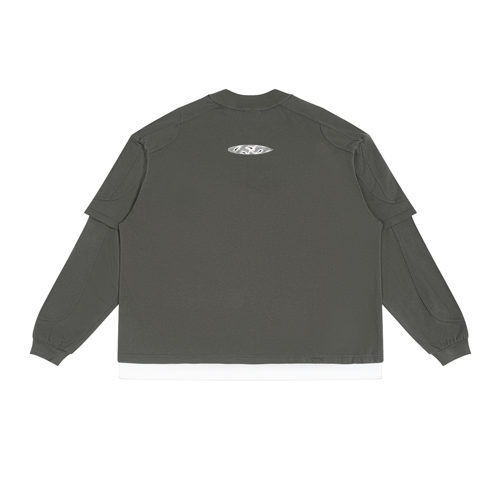 Unisex Paneled Layer Color Block T-Shirt