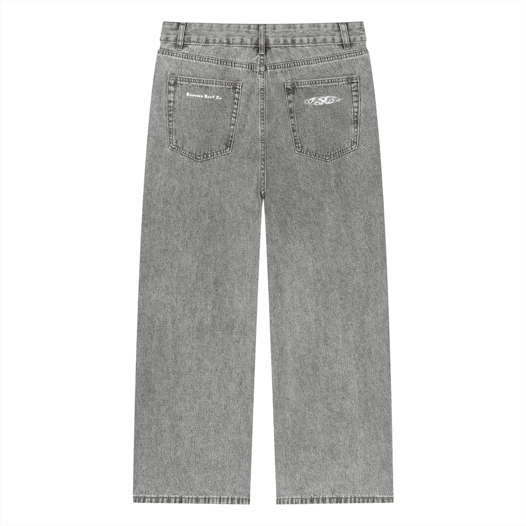 Unisex Vintage Wash Straight Leg Jeans