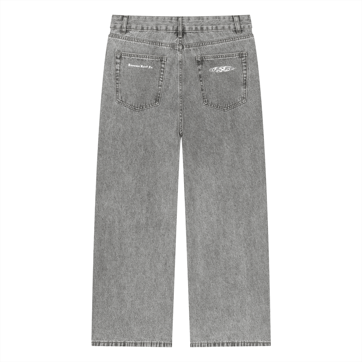 Unisex Vintage Wash Straight Leg Jeans