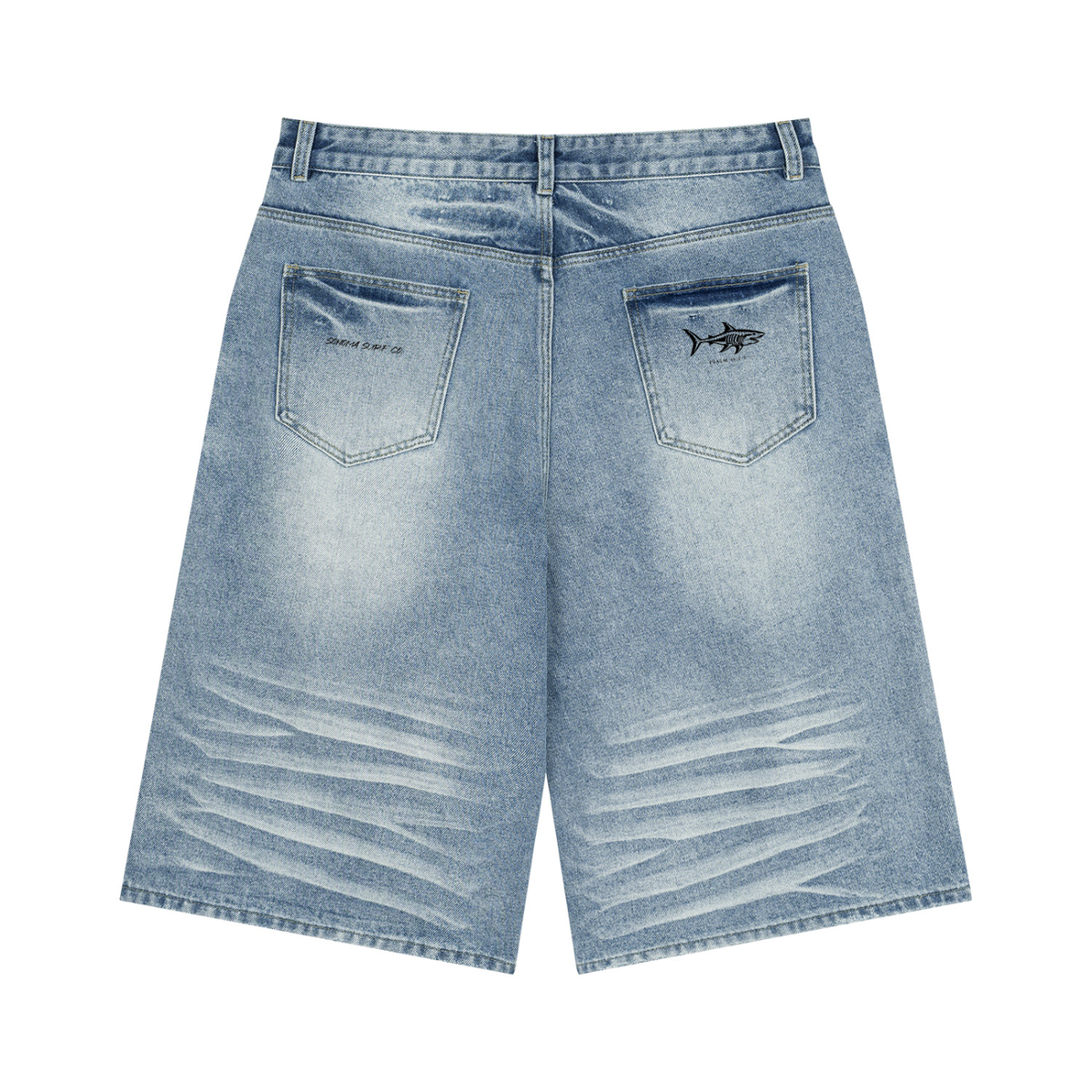 Men's Vintage Wash Denim Shorts